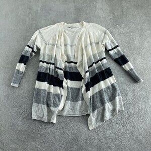 Loft Striped Open Cardigan Sweater Womens Plus Size 16/18 By LOFT 5483